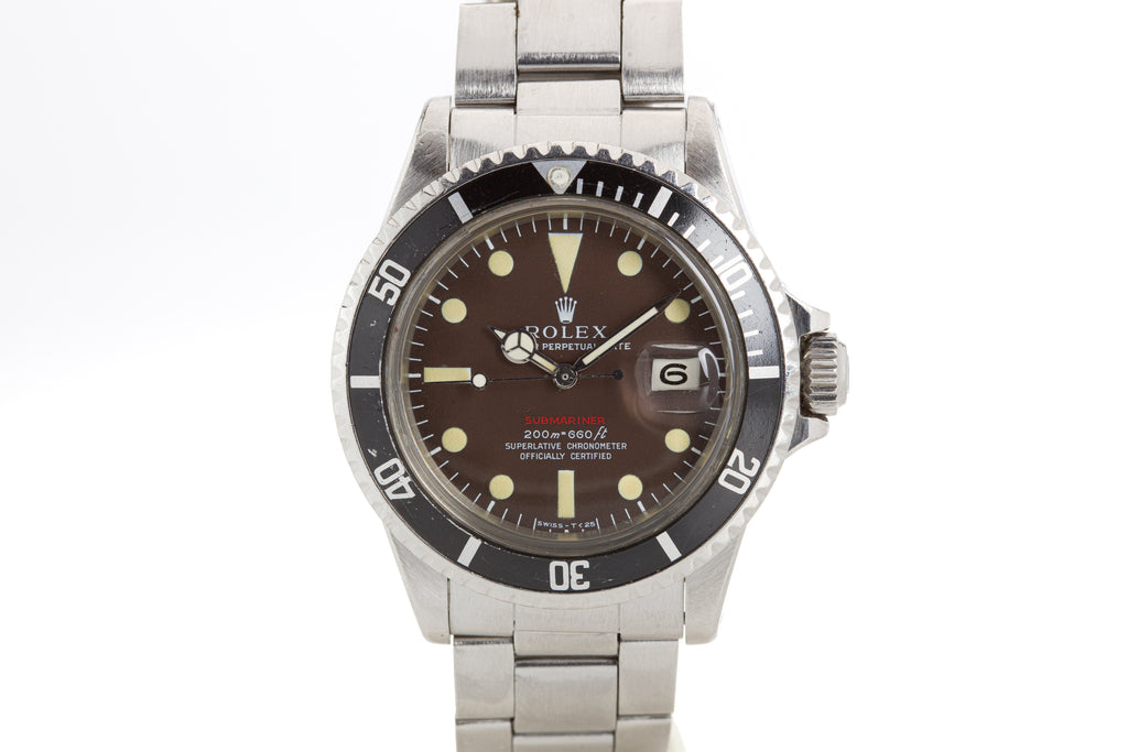 1970 Rolex Tropical Red Submariner 1680 MK 3 Meters 1st Brown Dial