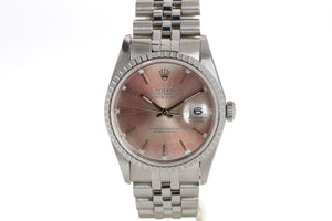 1991 Rolex St/St Datejust 16220 Tropical Rose Dial Jubilee Braclet