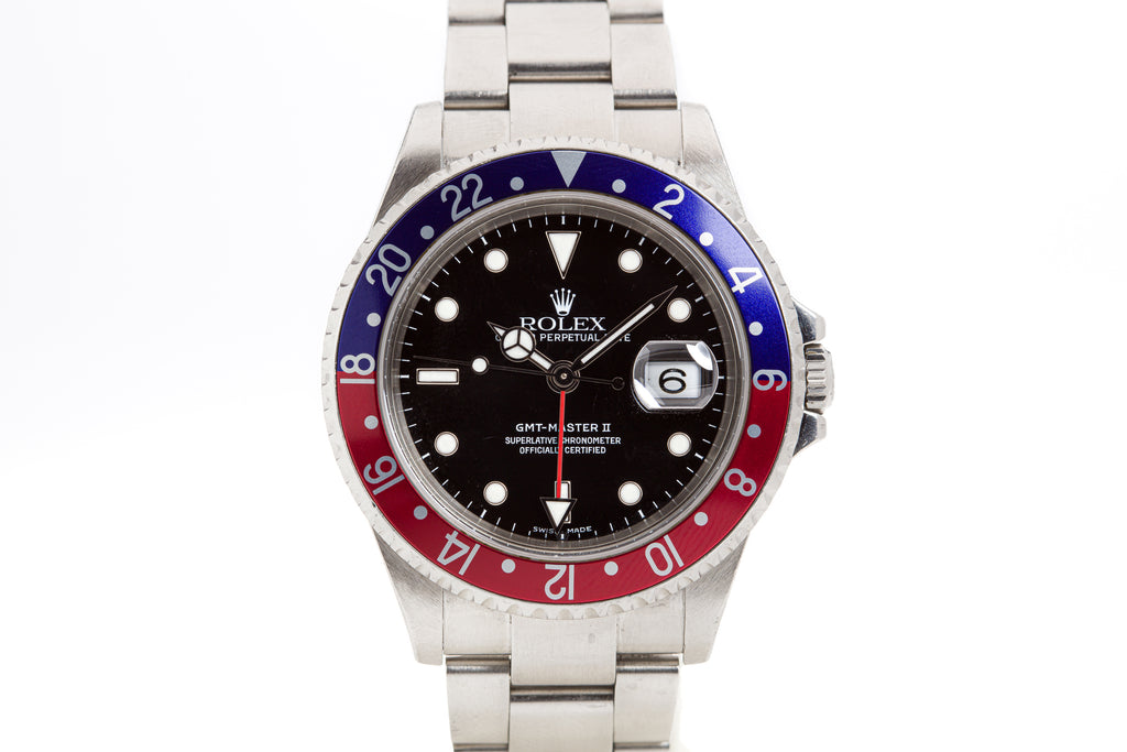 2006 Unpolished Rolex GMT Master 16710 Pepsi bezel