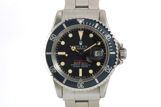 1972 Rolex 1680 Red Submariner MKIV Dial with Creamy lume