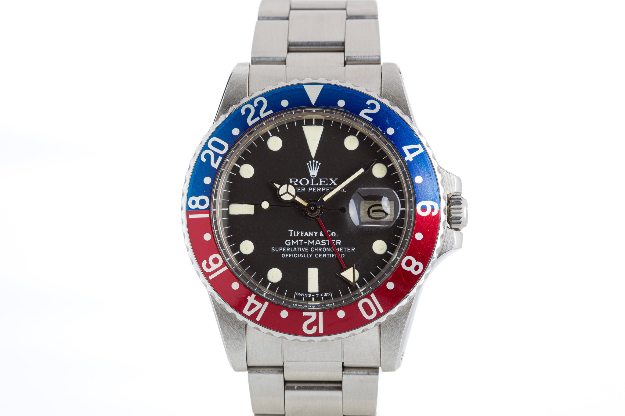 HQ Milton 1977 Rolex Pepsi GMT Master 1675 Tiffany Dial