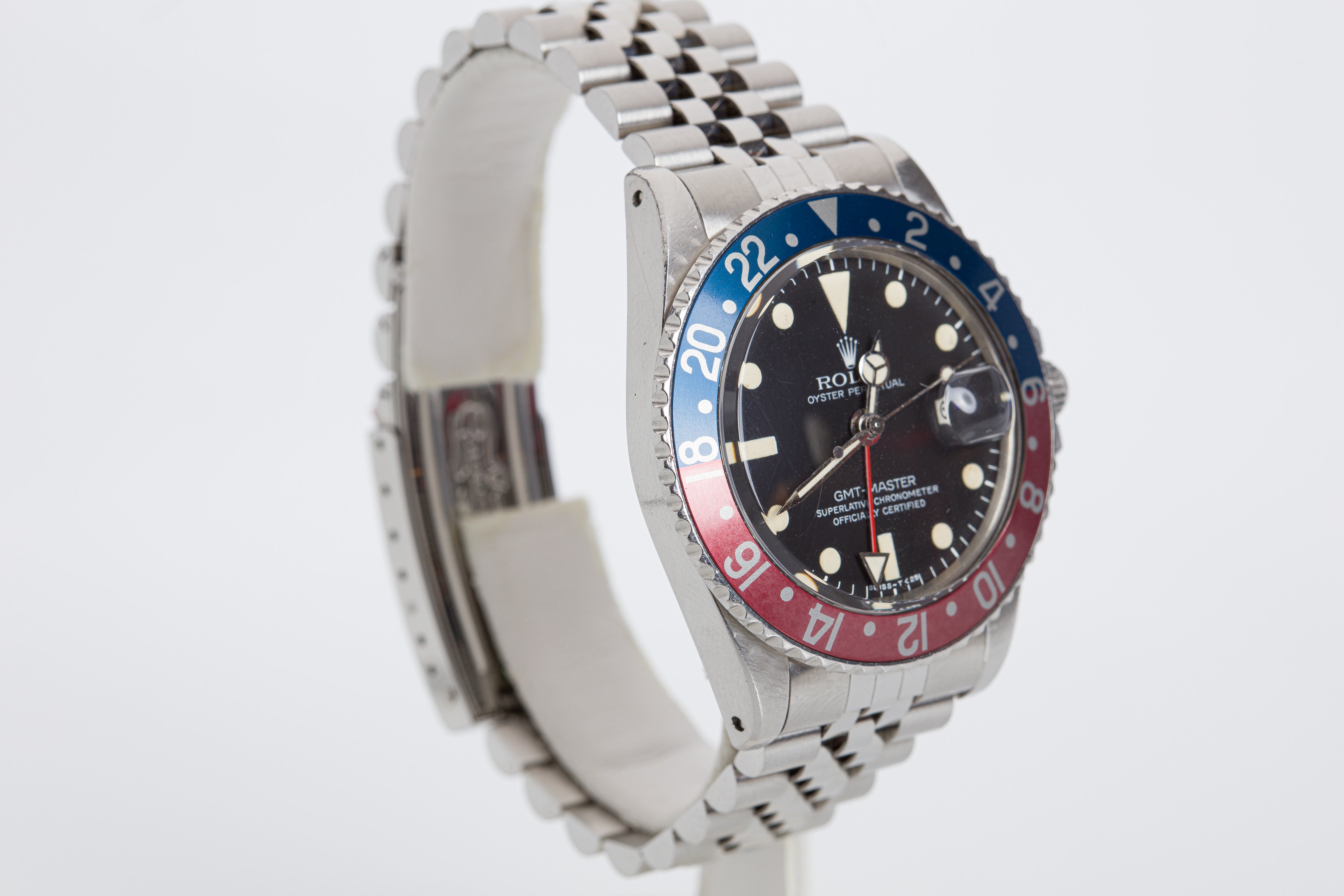 1978 Rolex GMT Master 1675 Faded Pepsi Bezel Creamy Lume Plots Hands