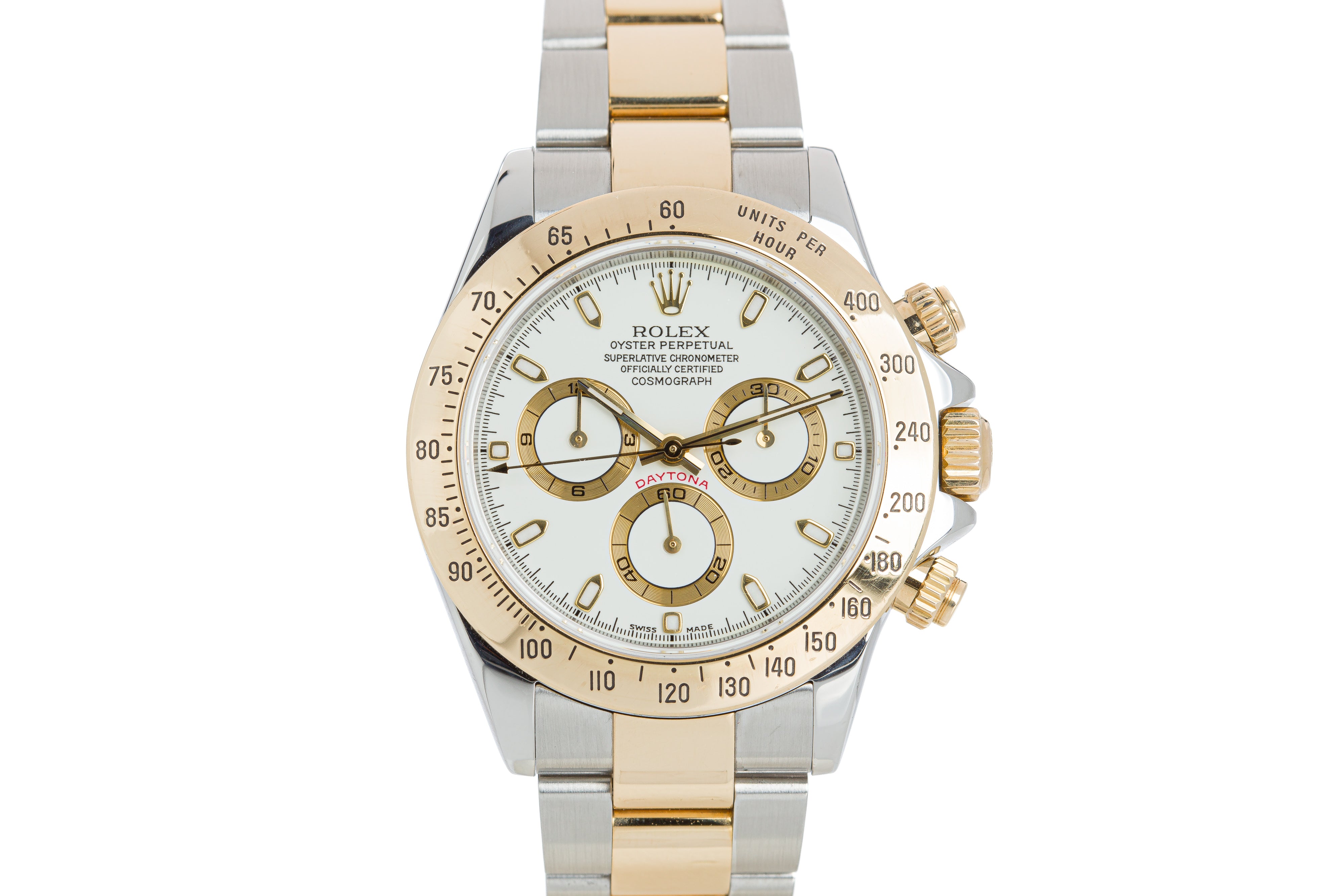 HQ Milton - 2003 Rolex 18k/ST Daytona 116523 White Dial Box And