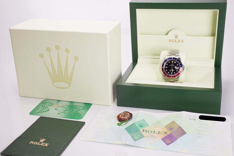 2005 Rolex 16710 GMT Master II Box, Papers, Chronotag, Calendar & Wallet