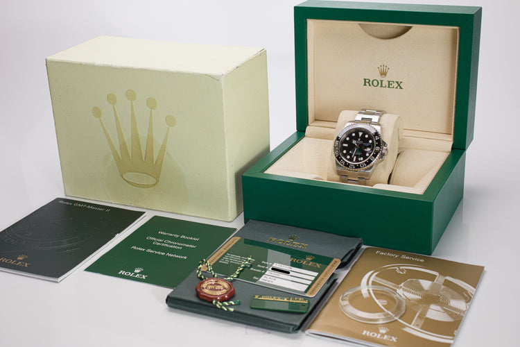 2007 Rolex ST GMT Master II 116710N Box, Card, Booklets & Hangtags