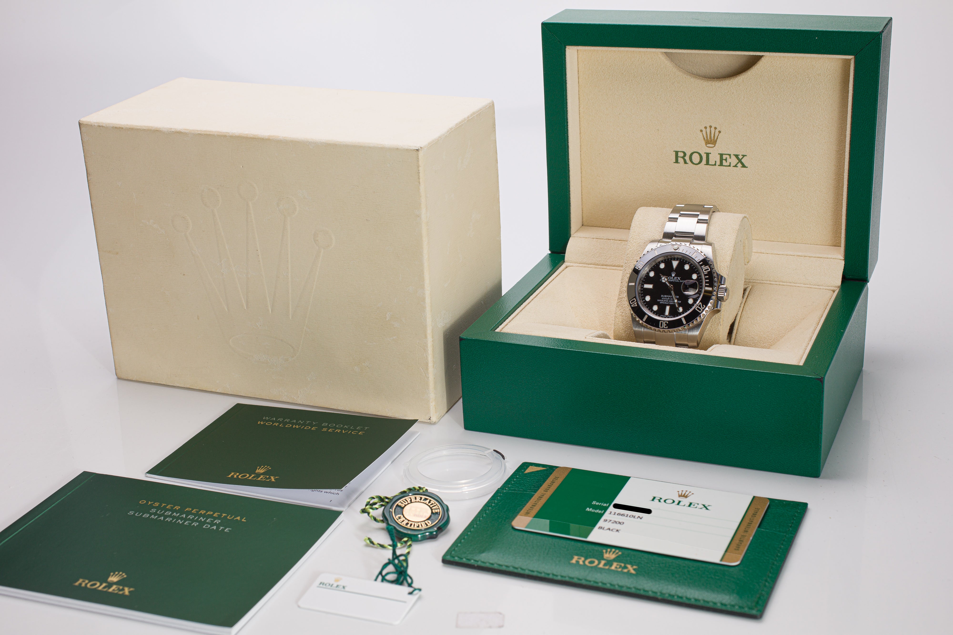 HQ Milton - 2017 Rolex St/St Submariner 116610LN Box, Card