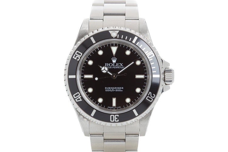1998 Rolex Submariner 14060 with Box, Papers, Hangtag and Cloth.