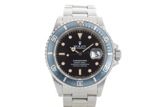 1986 Rolex Submariner 168000 With Box & Service Papers