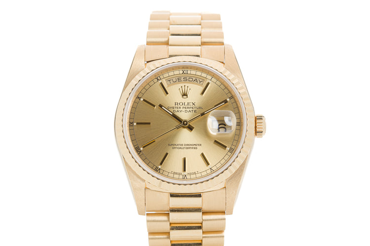 1989 Rolex Day-Date 18238 Champagne Dial