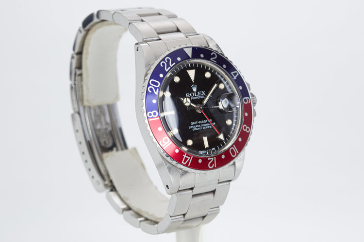 1985 Rolex GMT-Master 16750 "Pepsi" Glossy Dial with Creamy, WG Surround Lume