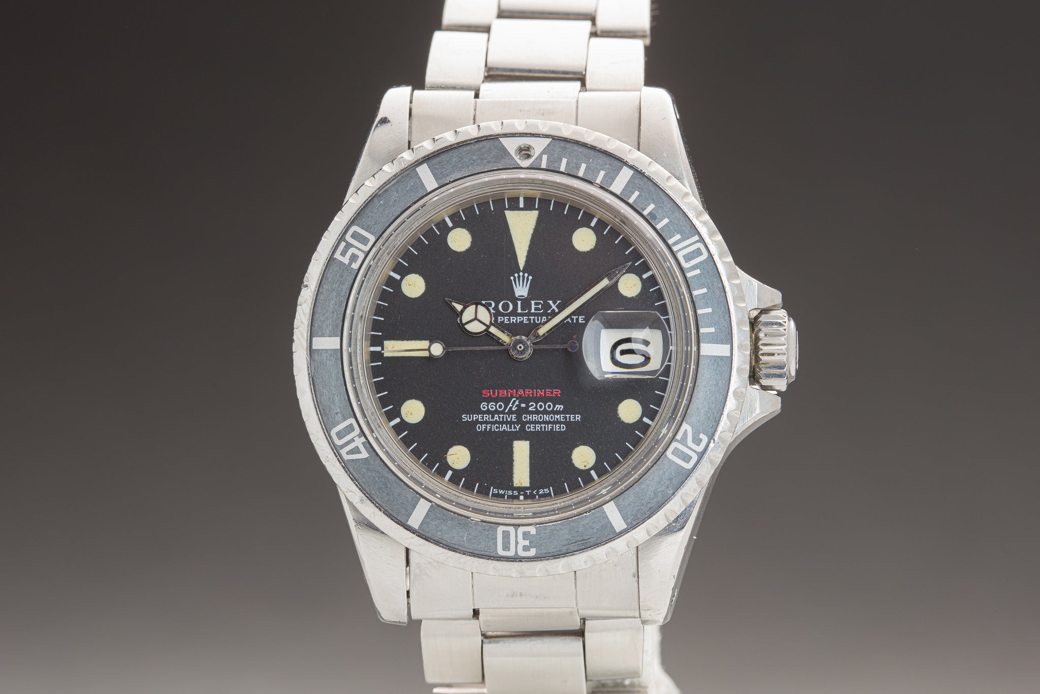 HQ Milton 1969 Rolex Red Submariner 1680 MK Dial Box Double