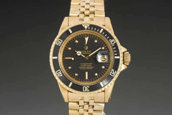 HQ Milton 1970 Rolex 18k Submariner 1680 Black Nipple Dial