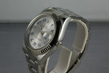 Rolex Datejust  II Ref: 116334 with RHODIUM and BLUE ARABIC dial