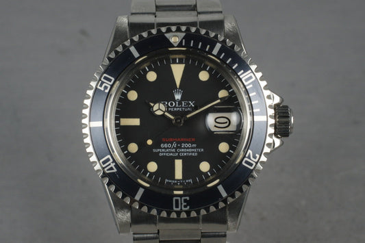 1972 Rolex Red Submariner 1680 Mark V