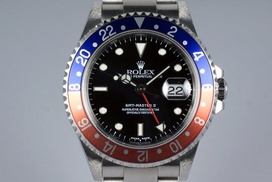 2001 Rolex GMT II 16710 with Box and Papers