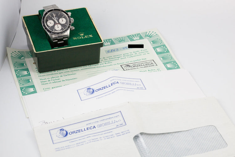 1985 Rolex Daytona 6263 with Big Red Dial with Box and Papers