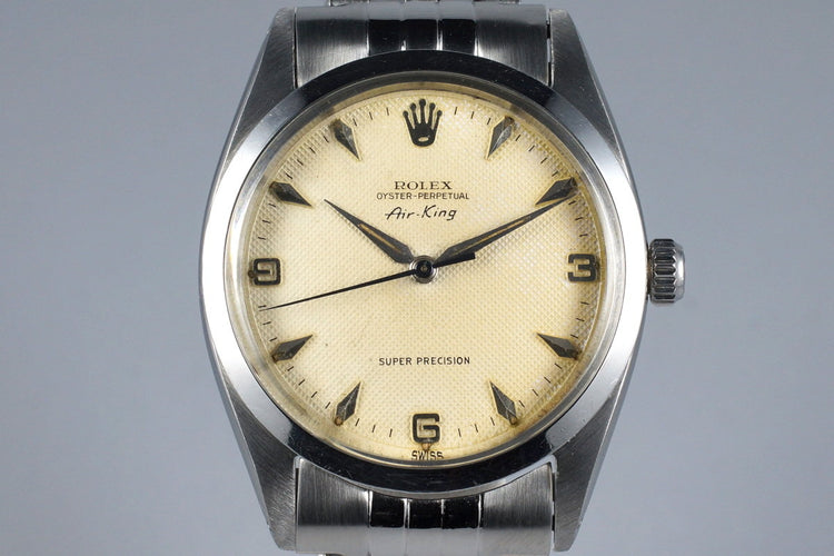 1958 Rolex Air-King 5504 Cream Waffle Dial with RSC Papers from England