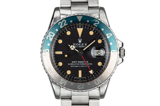 1971 Rolex GMT-Master 1675 with Fat Font Pepsi Insert