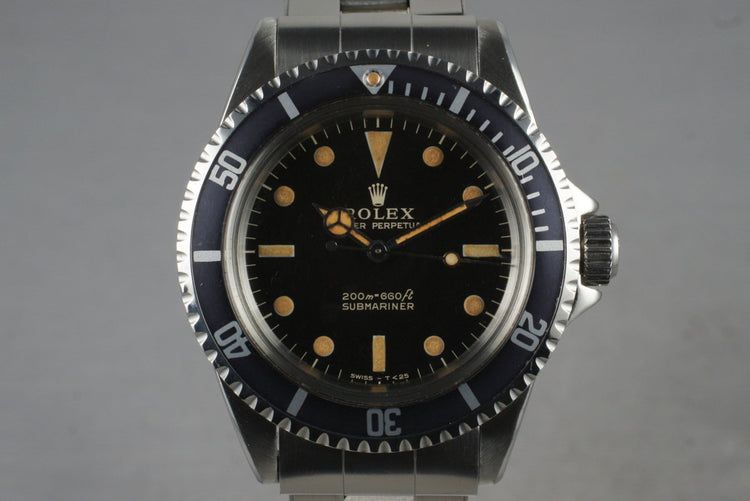1964 Rolex Submariner 5513 with Glossy Gilt Dial  Papers