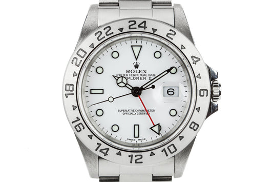 1999 Rolex Explorer II 16570 White Dial