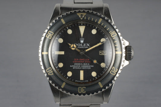 1972 Rolex Double Red Sea Dweller 1665 Mark III Dial