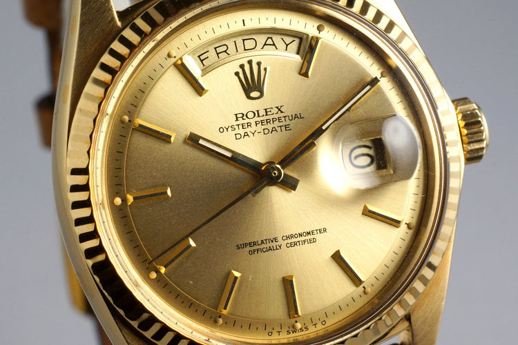 1972 Rolex YG Day-Date 1803 Champagne Sigma Dial