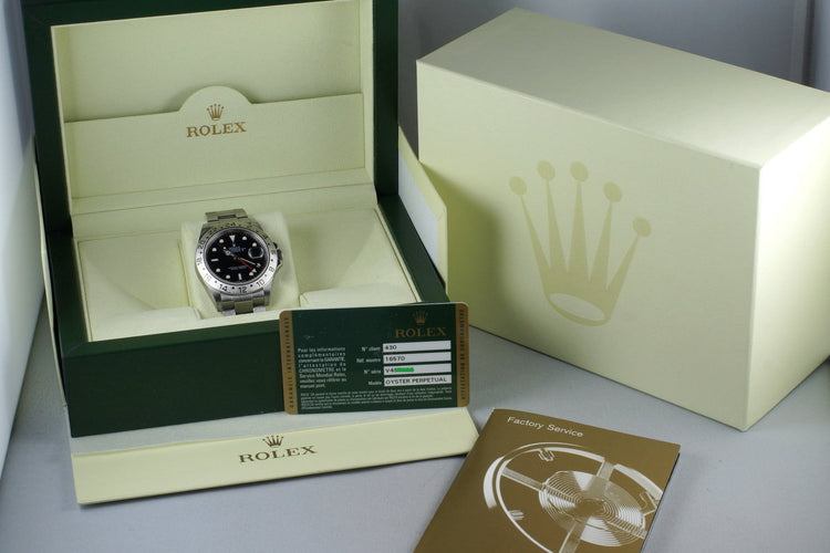 2009 Rolex Explorer II 16570 with 3186 Movement with Box and Papers