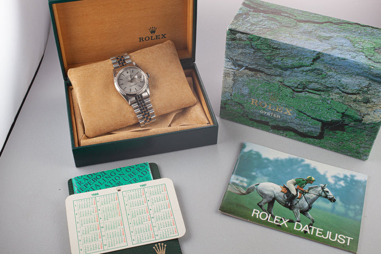 1987 Rolex DateJust 16234 Silver Dial with Box