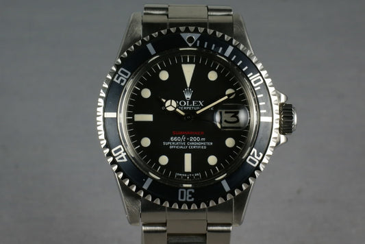 Rolex Red Submariner 1680 Mark VI with Service Papers