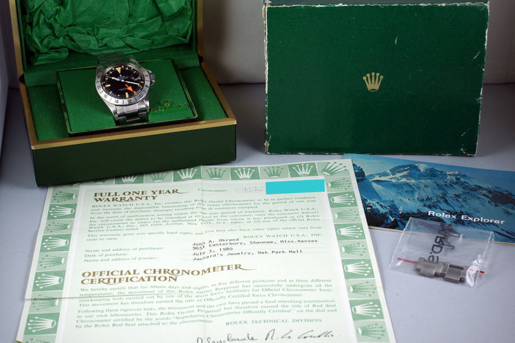 1978 Rolex Explorer II 1655 Mark II Dial with Box and Papers