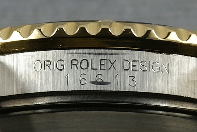 Rolex Submariner 18K/SS 16613 with Slate Serti Dial