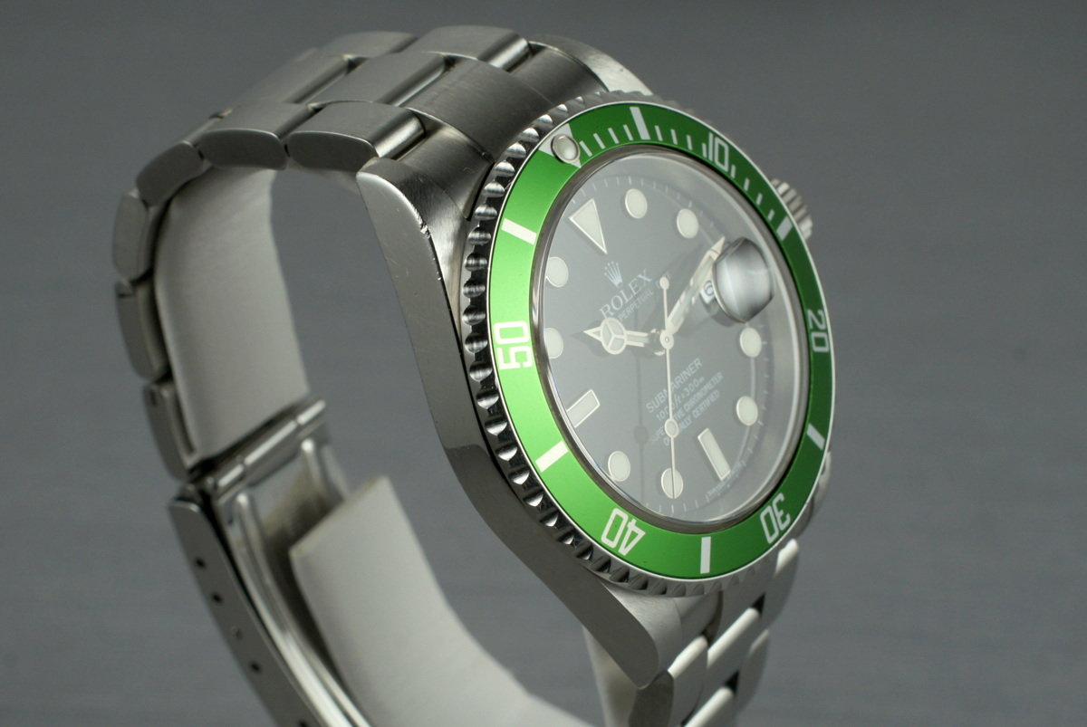 HQ Milton - 2004 Rolex Green Submariner 16610T, Inventory #4148