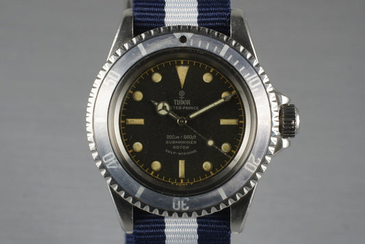 1965 Tudor Submariner 7928 Chapter Ring Dial with Service Papers