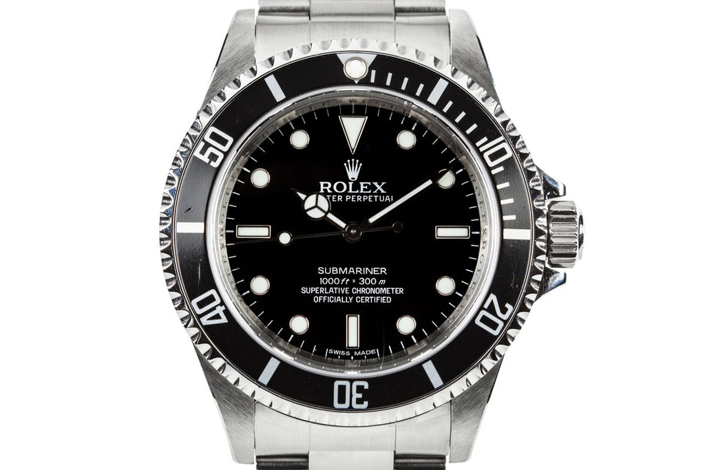 2012 Rolex Submariner 14060M with Box and Papers with 4 Line Dial