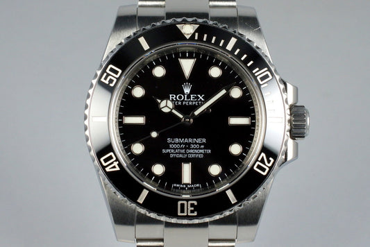 2010 Rolex Submariner 114060 with Box and Papers