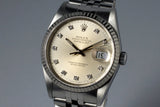 1991 Rolex DateJust 16234 Factory Silver Diamond Dial