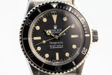 1977 Rolex Submariner 5513  Black "Tiffany & Co." Pre Comex Dial
