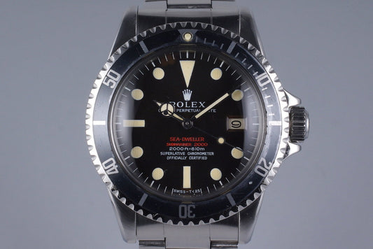1967 Rolex Double Red Sea Dweller 1665 with Thin Case Mark II Tropical Dial