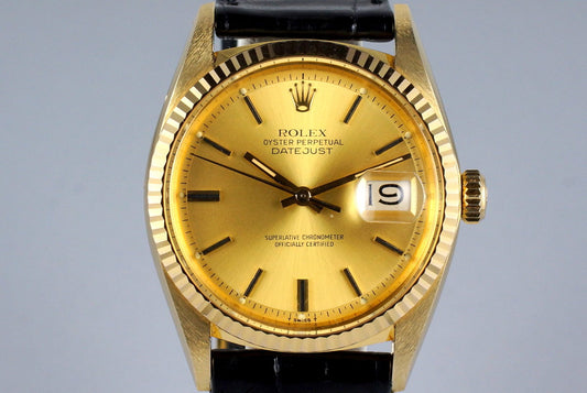 1978 YG Rolex DateJust 1601 with Champagne Dial