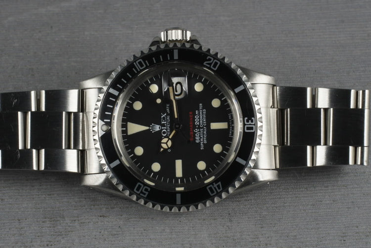 Rolex Red Submariner 1680 with Complete Box and Papers Set