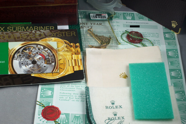 1993 Rolex 18K Submariner 16618 with Box and Papers