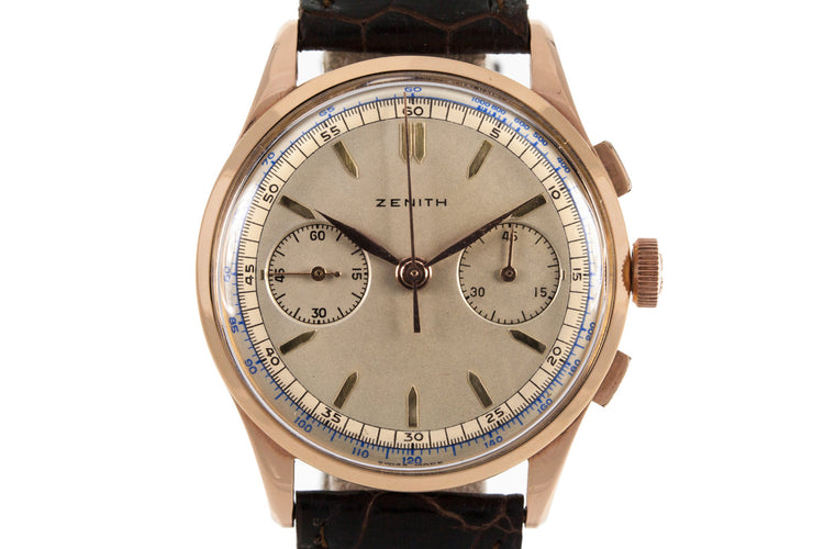 HQ Milton Zenith 18K Rose Gold Chronograph, Inventory #8857, For