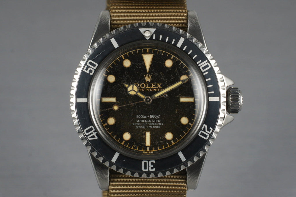1960 Rolex Submariner 5512 PCG with Beautiful Silver 4 Line Dial