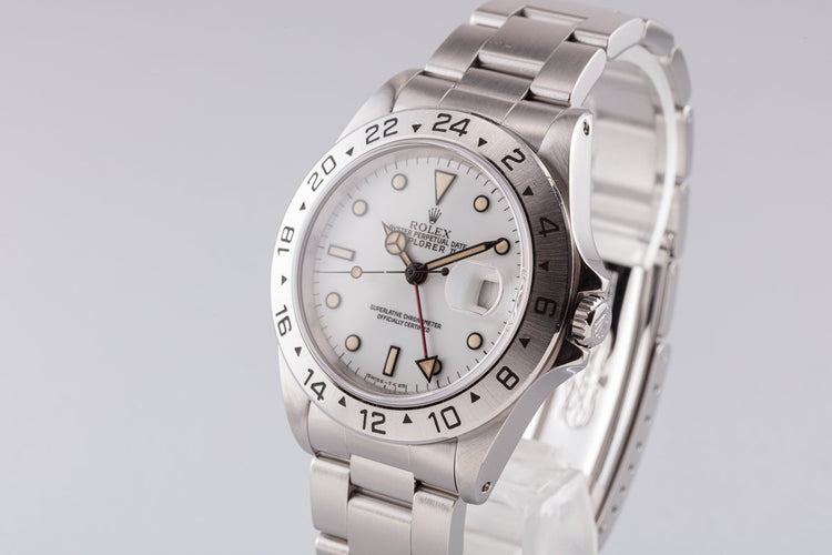 1991 Rolex Explorer II 16570 White "Polar" Dial