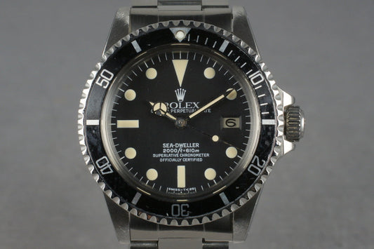 1981 Rolex Sea Dweller 1665 with Service Papers