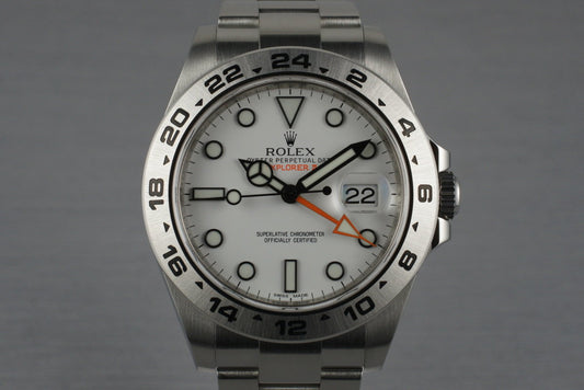 2013 Rolex Explorer II 216570 with Box and Papers