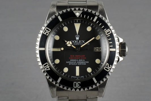 Rolex Double Red Sea Dweller Ref: 1665 Mark III with punched papers