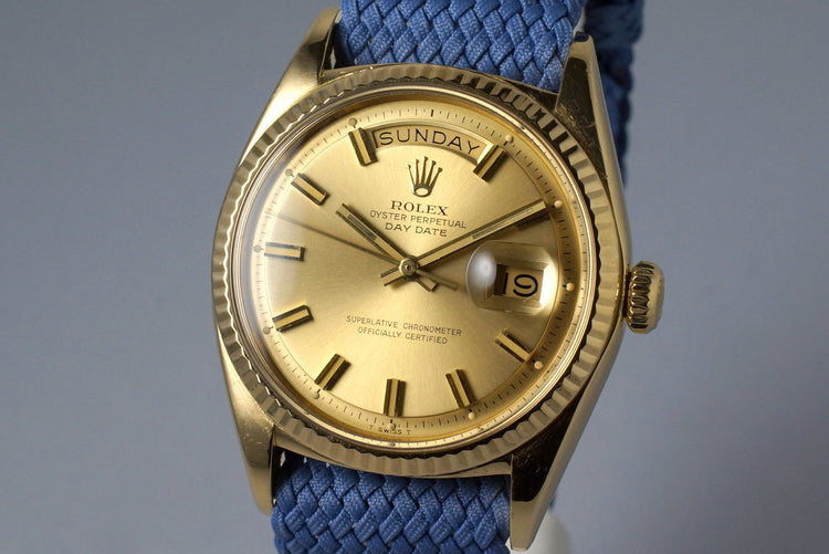 1970 Rolex YG Day-Date 1803 Champagne 'Wide Boy' Dial