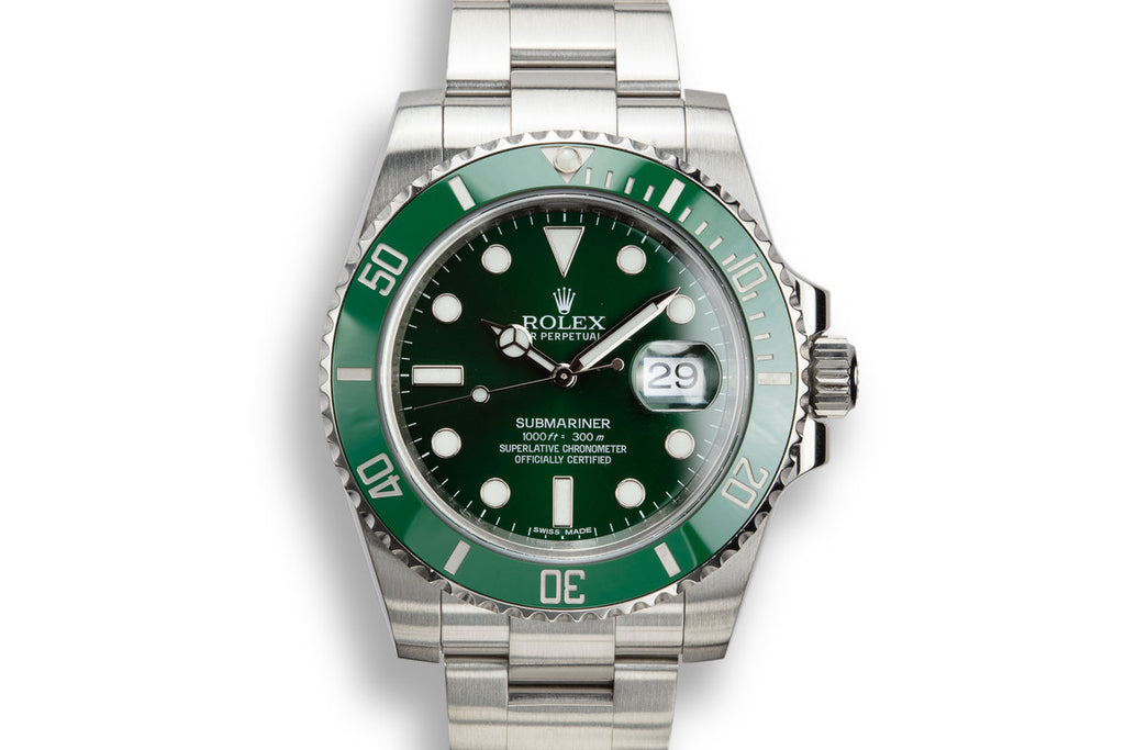 2016 Rolex Green Submariner 116610LV "Hulk" with Box and Papers