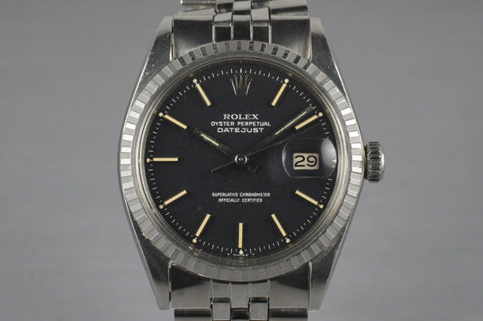 1971 Rolex DateJust 1600 Rare Matte Black Dial